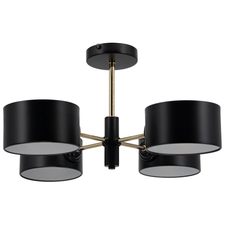 Lampa sufitowa metalowa czarno-złota 4-punktowa 1097/4B z serii VITO - Lampy Elem